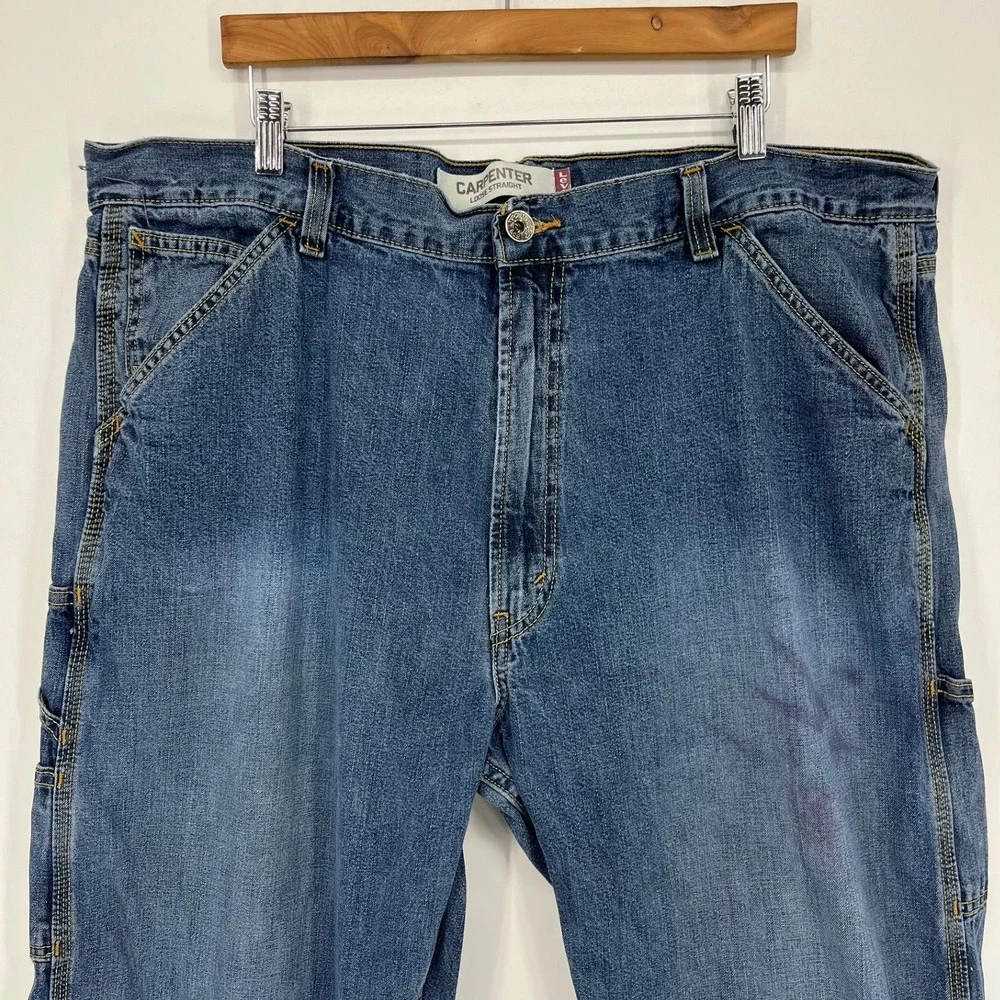 Levis Carpenter Loose Straight Jeans Mens 40x30 Blue Denim Utility Pants